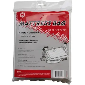K  / Plastic Mattress Case 78" x 10" x 96" Clear Plastic Disposal Mattress Storage Bag Cover for  and