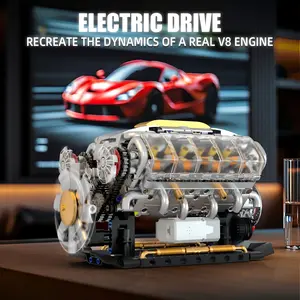 Working Motorized Model, Collectible Desktop Decor, STEM Toy, Teenage Boy Gifts for Hobbyists & Car Enthusiasts