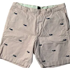 Pink Whale Print Shorts Women’s Embroidered Preppy Casual