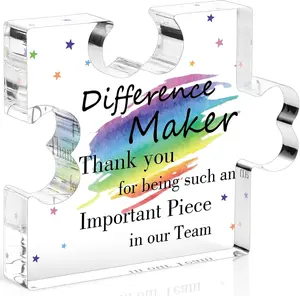 Difference Maker Employee Appreciation Gifts Acrylic Plaque, Retirement Gifts for Woman Men, Farewell Appreciation Thank You Gift for Bus Driver Coach Boss Coworkers Nurse Teacher
