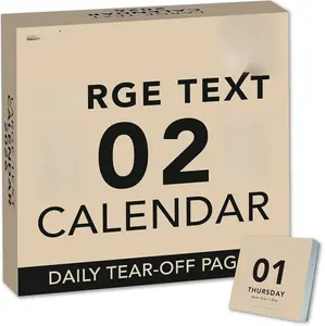 2026 Large Text Daily Calendar | Today Is Box Calendar with Big Dates For Easy Reading, Great for Home or Office, Calendar Gift For Her or Him. Hanging Wall Calendar for Work