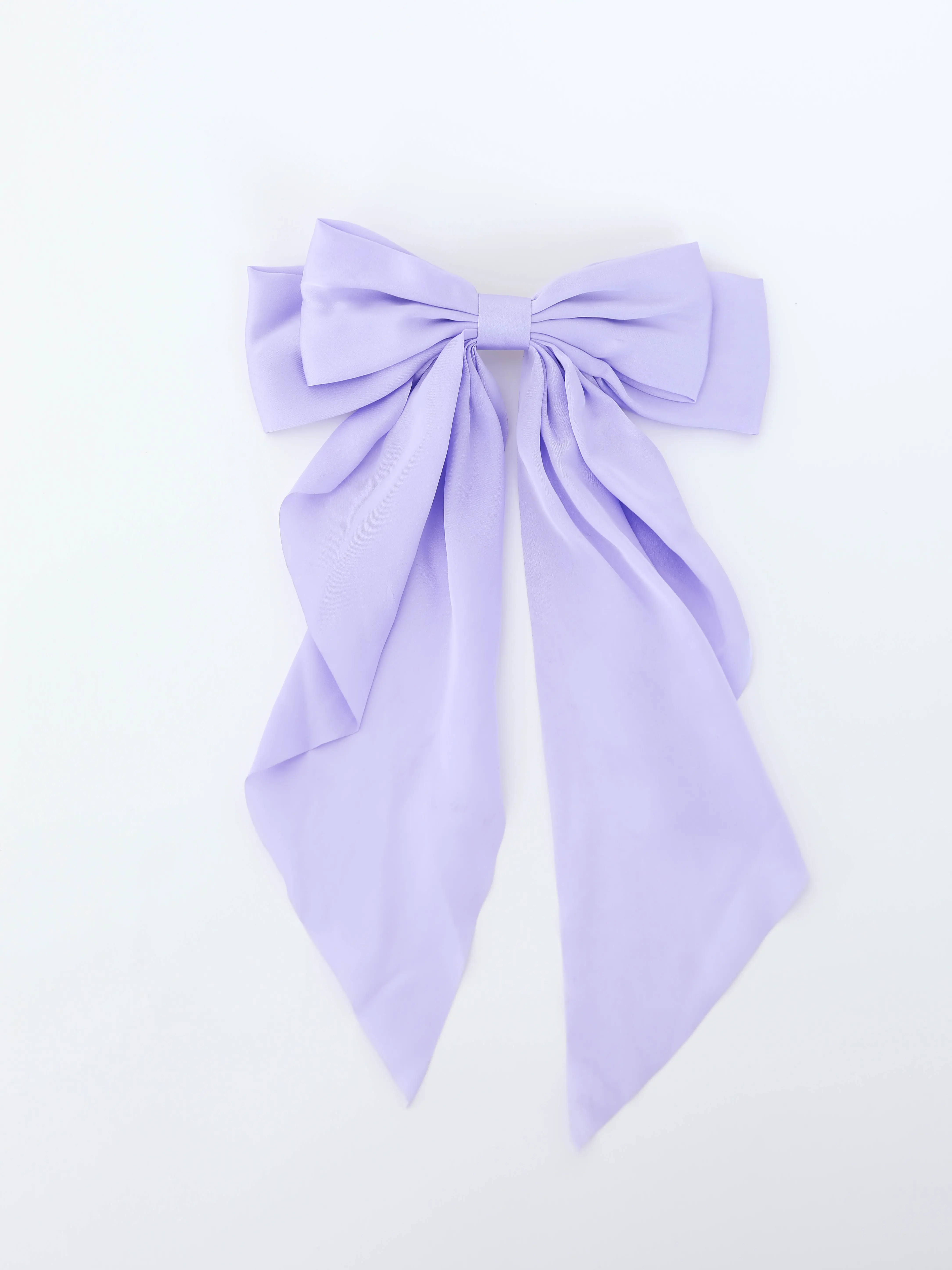 Lila Luxe Reign Bow – Long Black Satin Hair Bow for Sleek, Statement Hairstyles | Elegant, Bold, and Feminine Hair Accessory