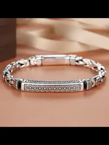 New Vintage Peace Symbol Men's Copper Bracelet, Trendy Bold Single Gift Accessory, Unique Handmade Old Look Jewelry for Him