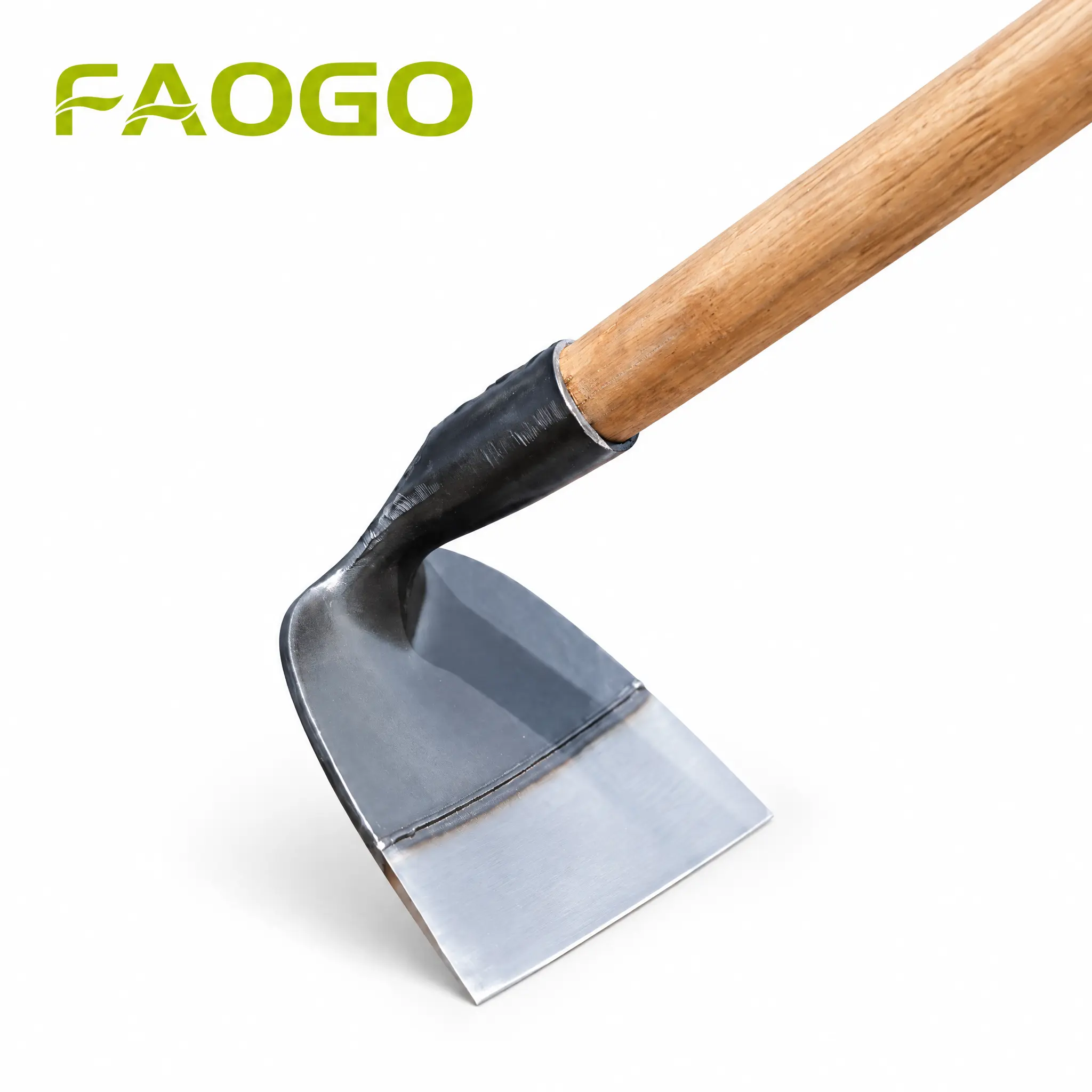Faogo Garden Weeding Hoe Blade and Wooden Handle, Sold Separately, Manganese Steel Garden Tool for Weeding, Digging and Soil Loosening, Ideal for Lawns and Vegetable Plots