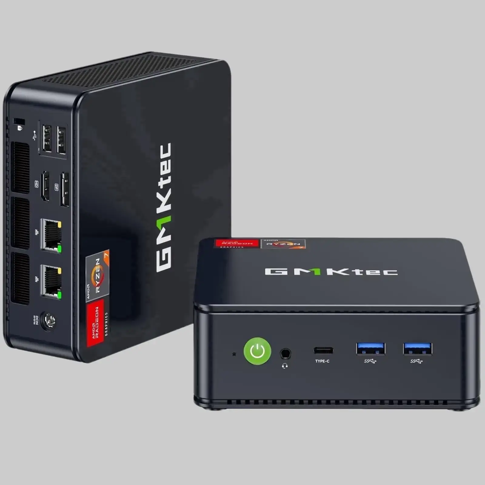 Mini PC, AMD Ryzen 7 7730U(Up to 4.5GHz), 16GB DDR4 512GB SSD, Mini Desktop Computer, Triple 4K Display, WiFi 6E, BT 5.2, Type-C, NucBox M5 Ultra