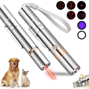 USB Rechargeable Rotatable Pet Laser Light Toy, 5 Modes Adjustable Pet Interactive Toy, Pet Training Toy, Suitable for Indoor Cats and Dogs