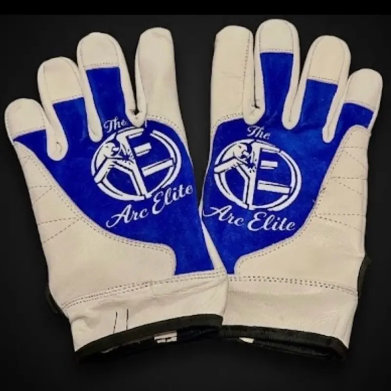 TiG “Blue Boys” Gloves - Layered Leather, Blue and White, Ideal for Work and Daily Use