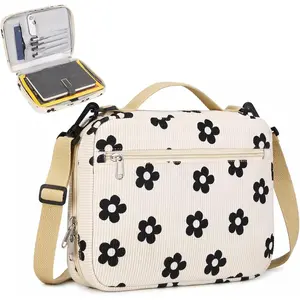 Durable Large Bible Cover Case for Women Girls Bible Study Supplies Accessories with Handle and Shoulder Strap