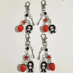 1pcs handmade hachi and nana keychain strawberry flirtatious fairy tale keychain