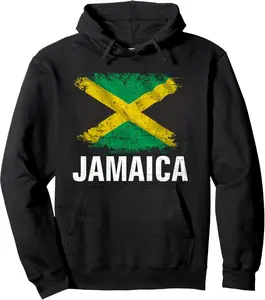 Vintage Jamaica Flag For Jamaican Gift Pullover Hoodie