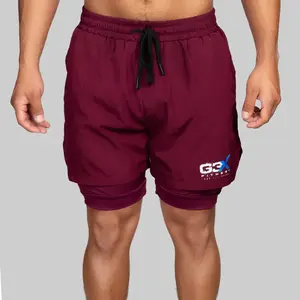 2-in 1 Men's Gym Shorts