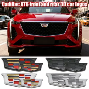 Cadillac Car Front Rear Emblem, Hood Decoration Part, Scratch-Resistant Reinforced Badge Replacement, Fits Xt6 Models, Exterior Modification Accessories