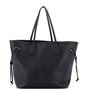 Pre-owned Louis Vuitton Leather Tote Bags REBAG Neverfull NM Tote Monogram Empreinte Giant MM by Rebag