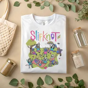 Funny Slipknot Cartoon Parody Graphic Shirt