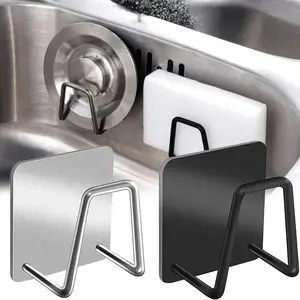 4pcs/set Stainless Steel Storage Rack, Kitchen Sink Drain Rack, Bathroom Kitchen Sponge Rack, Bathroom Organizing Accessories, Kitchen Supplies, Accessories, Room Organization Products