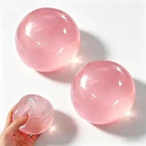 Ice Clear Malt Sugar Stress Ball, Style Transparent Texture, Relaxation Toy for Dorm/desk/home, Healing Fun Gift