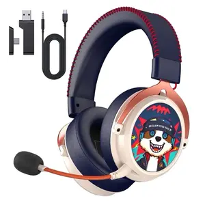 UDH Wireless Gaming Headset, Noise Canceling, Bluetooth 5.4, 3.5mm Wired, Compatible with PS5, PC, Xbox - White