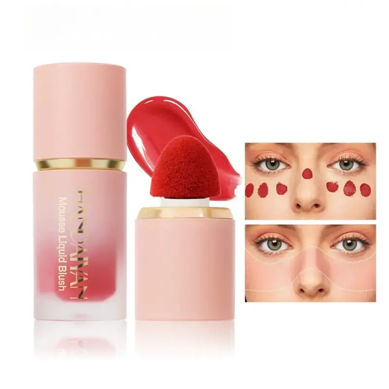 Liquid Blush Serum, Liquid Blush, Hydrating Serum Blush, Dewy Glow Finish, Lightweight, Clean Makeup, Long-Lasting, Natural, Easy to blend with brush applicator, Soft-focus cheek color, Spring gift, Refresh look