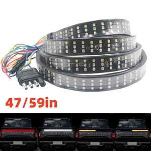 47/59 inch car park light turn signal indicator LED Alerting Driving Light Strip, 12V for pickup truck rear taillights reverse dual flash lights