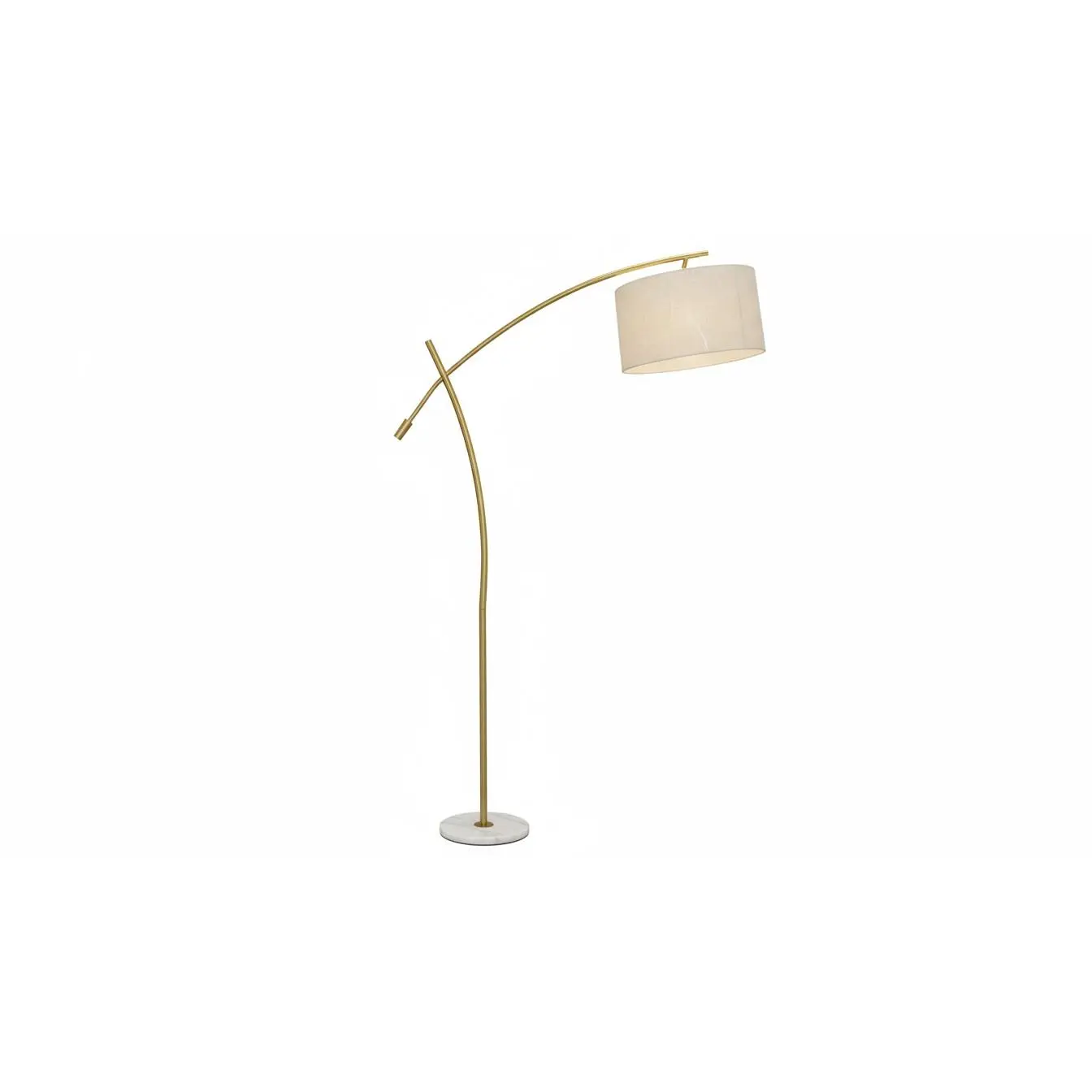 Arc of Elegance: The Marble Base Floor Lamp