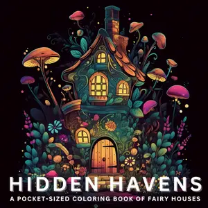 Hidden Havens: A Pocket-Sized Coloring Book Of Fairy Houses (Pocket Palette), Paperback