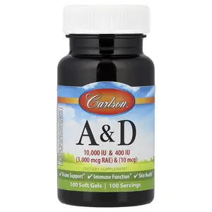 Carlson Vitamin A & D, 100 Soft Gels