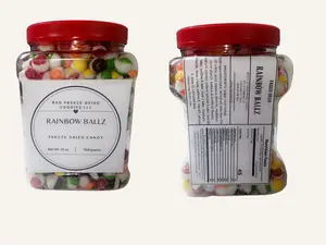 Freeze Dried Rainbow Ballz Tub Candy Snack Sweet