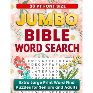 Jumbo Bible Word Search Puzzle Book: Extra Large Print Word Finds for Seniors and Adults with 30 pt Big Font Paperback – Large Print, October 31, 2024