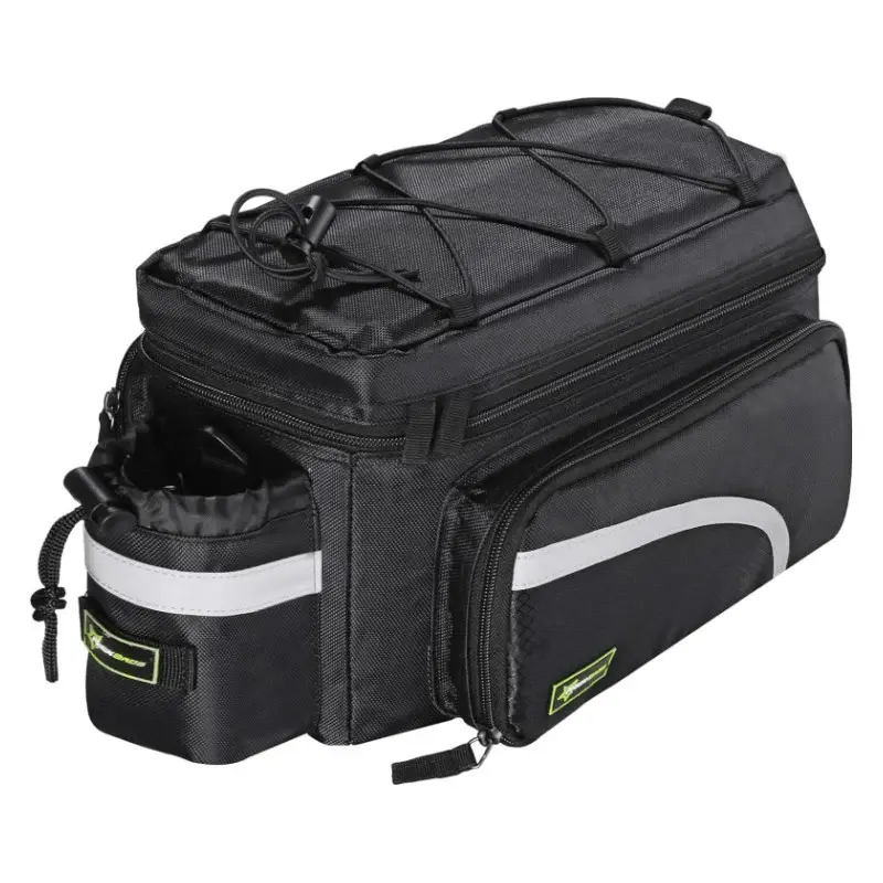 ROCKBROS Bike Trunk Bag with Cargo Rack Compatibility, 13L-25L Capacity, Padded Main Compartment & Foldable Side Panniers for Tools & Daily Commuting, Bike Cargo Rack, Bike Storage, Expandable
