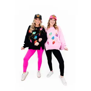 All Knotted Up Sequin Lights Oversized Top