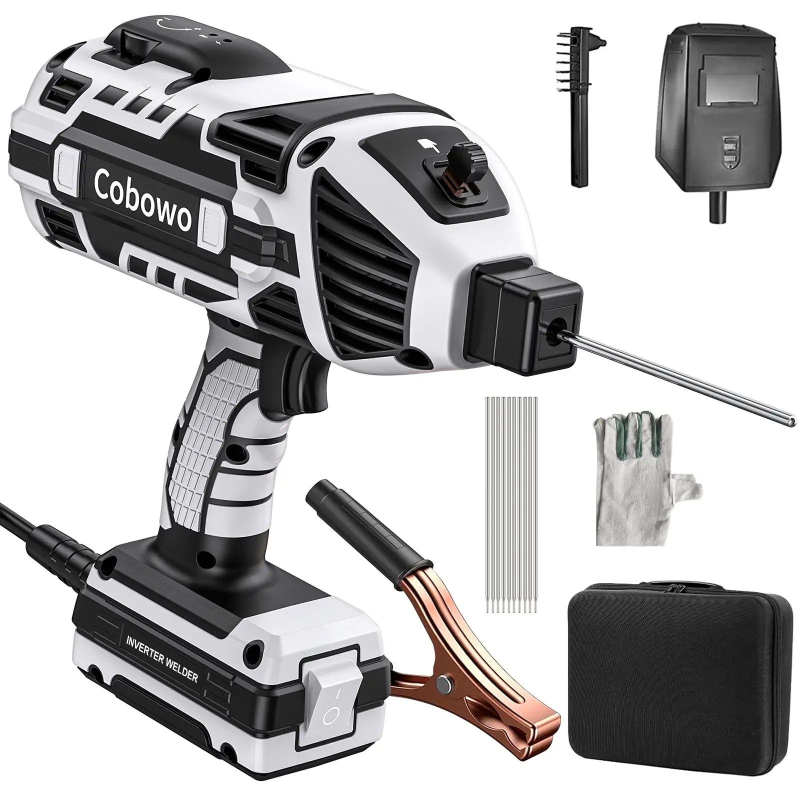 Portable Electric Welding Machine, Upgraded 110V ARC Welder, 20-120A, IGBT Inverter, 6 Variable Currents, Welding Tool for 3/32"-1/8" Rod. Perfect Gif