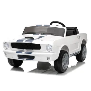 24V 2-Seater Shelby GT350 Kids Electric Ride-On Car – Licensed, Dual Safety Belts, Remote Control, 2 Speed Modes, LED Lights, Built-in Music – Large Battery Powered Vehicle for Ages 3-8