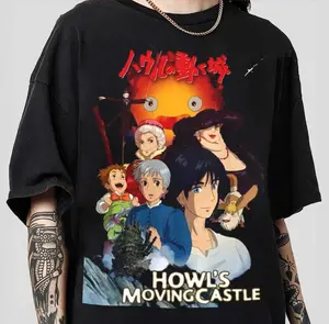 Vintage Howl' House Character Shirt, Howl’s Moving Castle Shirt, Ghibli Shirt, Hayao Miyazaki, Studio Ghibli Gift, Anime Gifts