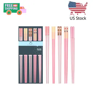 Chopsticks Reusable Dishwasher Safe, 9.57 inches Pink