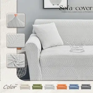 1 Piece Waterproof Jacquard Velvet Sofa Cover - Suitable for All Seasons, Integrated Wrap Design, Dustproof and Non-Slip Sofa Protector, Suitable for Living Room, Bedroom, and Various Sofas