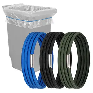 Trash Can Bands, Hongmed Heavy Duty Rubber Bands Fit 50 to 96 Gallon Cans for Kitchen/Office/Garage, Secure Large Garbage Bags(Black/Blue/Green)