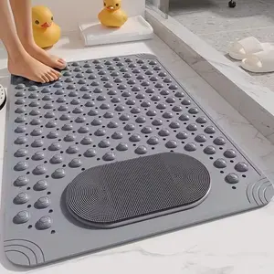 Non-Slip PVC Bath Mat with Massage Buttons