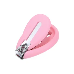 VOCOSTE Portable Round Nail Clippers Toenail Clippers for Child 2.01"x1.26"x0.51" Pink 1 Pc