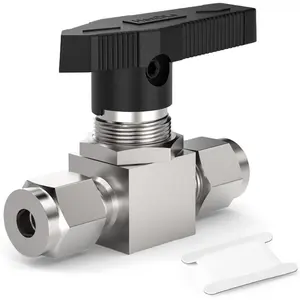 1 count 304 Stainless Steel Compression Valve, 1/2" Tube OD x 1/2" Tube OD Straight Adapter for water/oil/air systems.