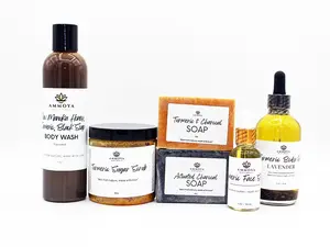 Clear Skin: Ultimate Exfoliation Kit Body Care Moisturize Body Wash Charcoal Cleansing Lavender