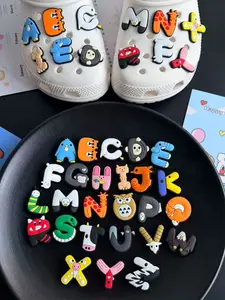 26 Piece Cute Animal Letter Shoe Charms Set, Trendy Hole Shoes Accessories, Adorable Shoe Decorations for Kids and Adults