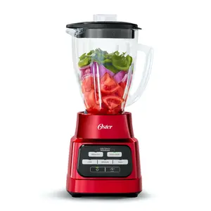 Oster One-Touch Blender With Auto-Programs For Blending & Mixing 6-Cup Boroclass Glass Jar Countertop Food Mixer