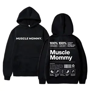 Muscle Mommy Gym Pump Cover Hoodie Men Women Funny Fitness Weightlifting Workout Bodybuilding Male Hoodies