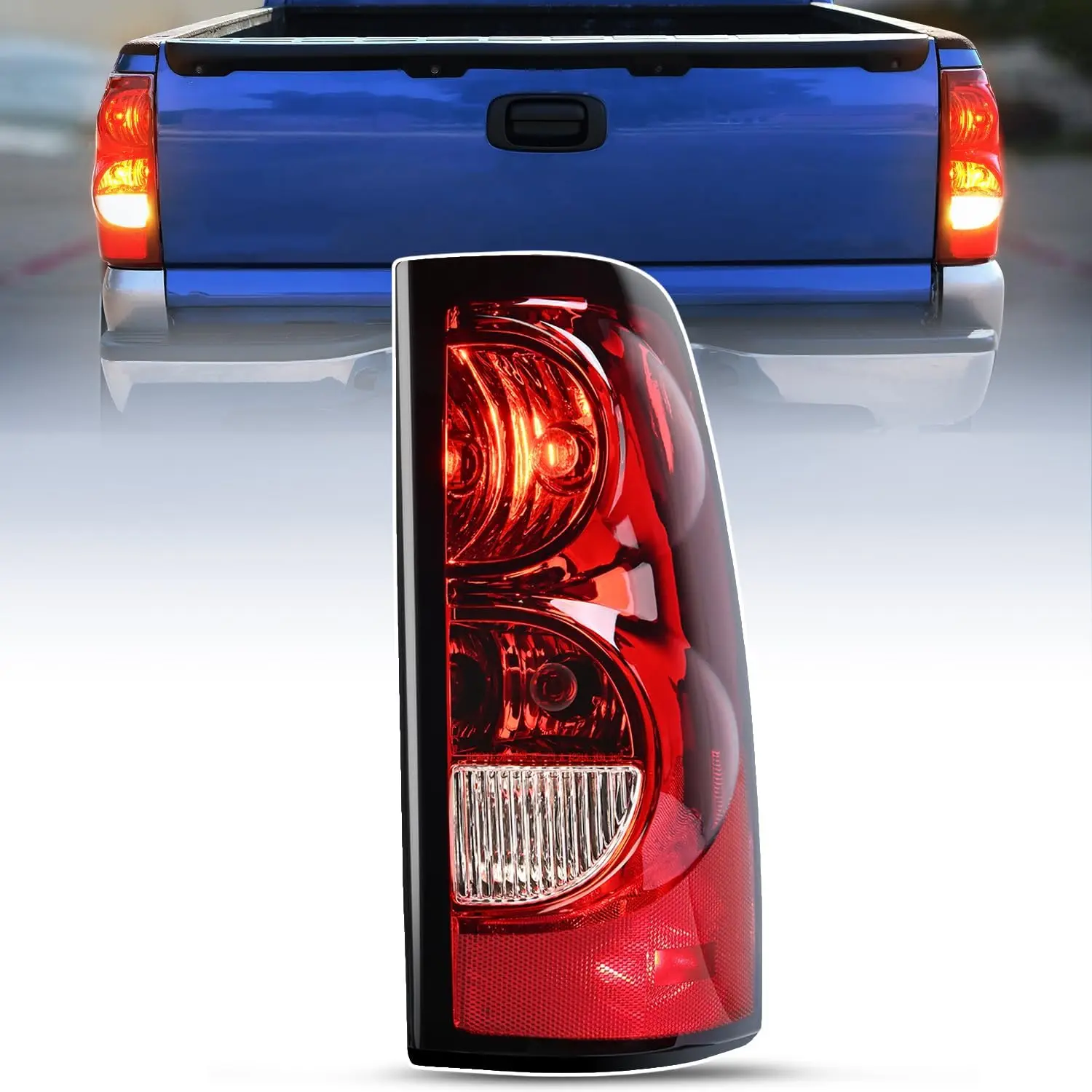 Nilight OE-Style Passenger Right-Side LED Taillight Assembly - Truck Rear Light with Bulb Harness for 2003-2006 Chevy Silverado 1500/1500HD/2500/2500HD/3500, 2007 Chevrolet Classic, 1-Piece Car LED Lights, Led Lights Car