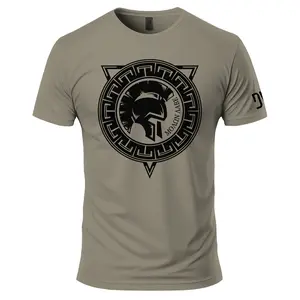 Spartan Graphic Tee - Cotton Crewneck Shortsleeve Tshirt - Short Sleeve Casual Fitted Tee for All Seasons - Machine Washable - Menswear, Top Soft Stylish