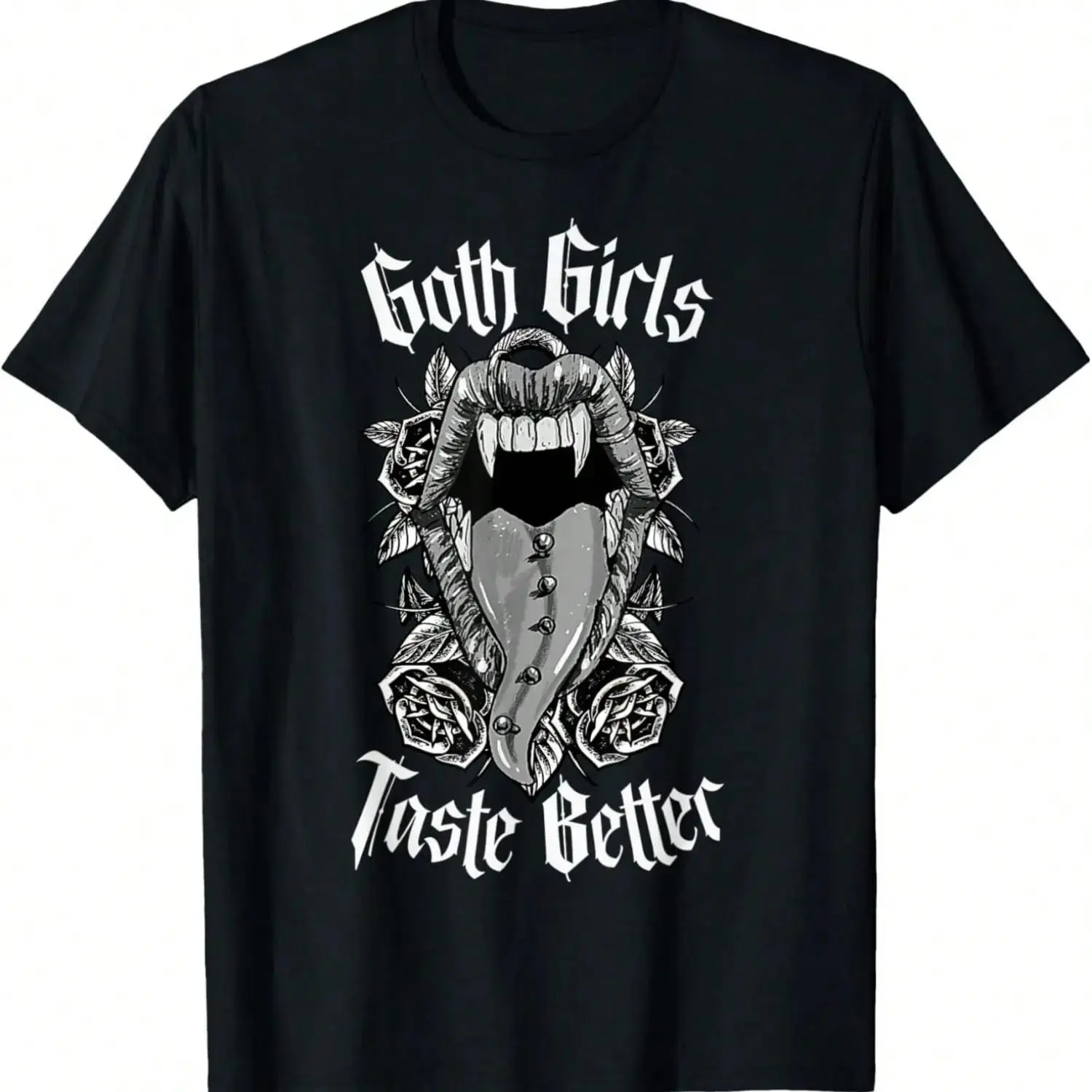 Men's Gothic Alt Aesthetic Cotton T-Shirt - Soft, Simple Menswear Top for Comfortable Casual Fitness Use