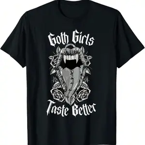 Men's Gothic Alt Aesthetic Cotton T-Shirt - Comfortable Casual Fitness Clothes