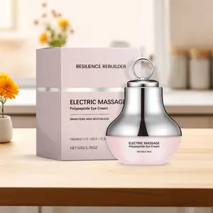 AMZ Resilience Rebuilder Electric Massage Polypeptide Eye Cream with Built-In Vibrating Applicator for Gentle Under-Eye Massaging, Refreshing and Hydrating Daily Eye Care Routine to Brighten Dark Circles and Revitalize Tired Skin for Men and Women