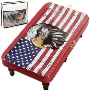 9ft Leather Billiard Pool Table Cover for Outdoor Indoor, Protecting Pool Table Felt Red