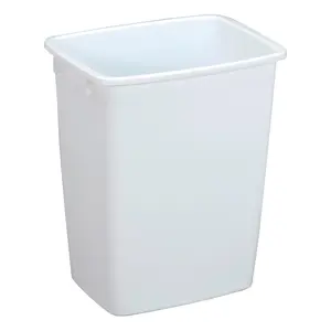 Rubbermaid Open Top Wastebasket, Large Plastic Trash Bin Container, 36 Qt, White Rubbermaid Open Top Wastebasket, Large Plastic Trash Bin Container, 36 Qt, White